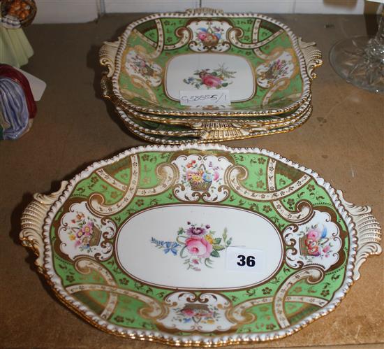 Coalport floral pattern plates